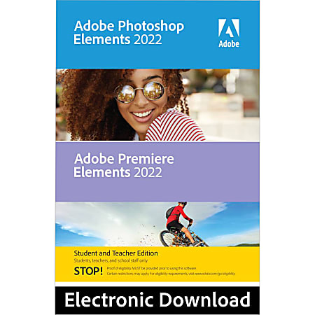Adobe Photoshop Elements 2022 & Premiere Elements 2022 Student & Teacher Edition (Windows)