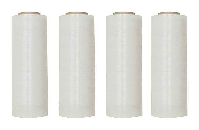 Office Depot® Brand Stretch Wrap Film, 70 Gauge, Cast, 18" x 1500' Rolls, Clear, Pack Of 4