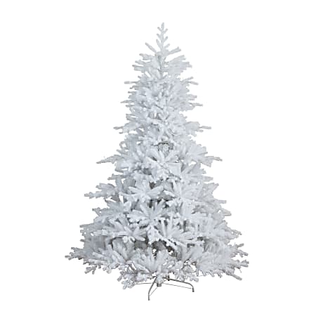 Nearly Natural 7’H Pre-Lit Artificial California Spruce Christmas Tree With 440 Color Changing LED Lights, 84”H x 42”W x 42”D, White