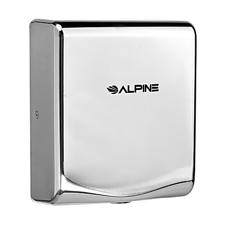 Alpine Industries Willow Commercial High-Speed Automatic Electric Hand Dryer With Wall Guard, Chrome