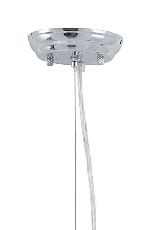Zuo Modern® Jena Ceiling Lamp, 23-1/5"W, Clear Crystal Shade/Chrome Base