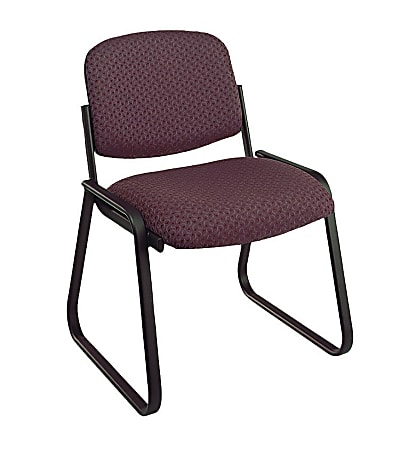 Office Star™ Deluxe Work Smart Fabric Guest Chair, Cabernet/Black