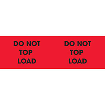 Tape Logic® Preprinted Pallet Protection Labels, DL3121, 10" x 3", Corner™Style, "Do Not Top Load," Fluorescent Red, Roll Of 500