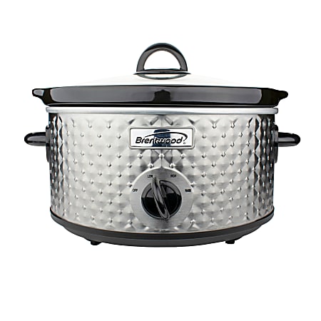 Brentwood 3.5-Quart Slow Cooker, Silver