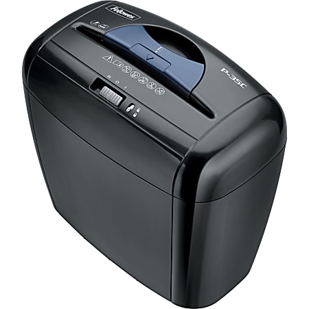 Fellowes® 3213501 P-35C Powershred® 5-Sheet Shredder, 12-5/8"H x 13-13/16"W x 7-15/16"D, Black