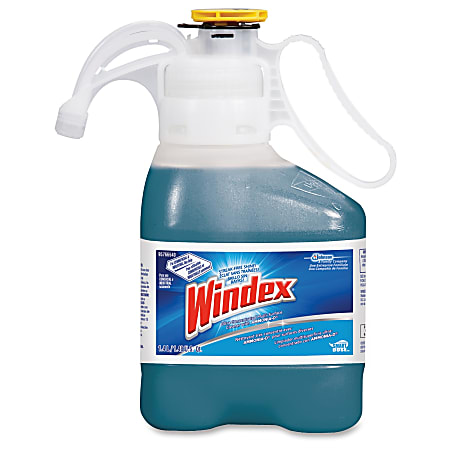 Windex Glass Cleaner - Concentrate Liquid - 0.37 gal (47.34 fl oz) - Fresh Clean Scent - 2 / Carton - Blue