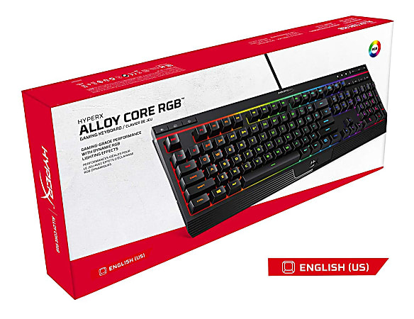 HyperX Alloy Core RGB Membrane Gaming Keyboard HXKB5ME2US Office