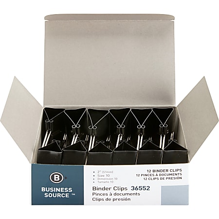 Business Source Fold-back Binder Clips - Large - 2 Business Source Fold-back Binder Clips - Large - 2