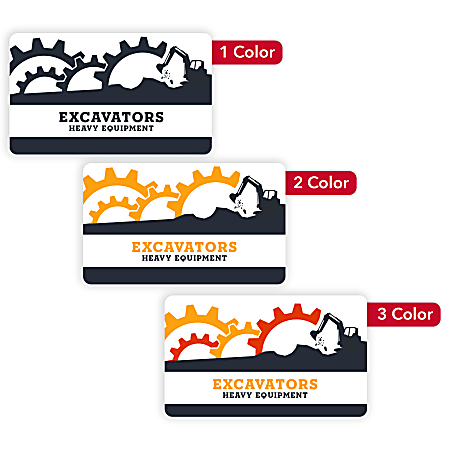 Custom Printed Outdoor Weatherproof 1, 2, or 3 Color Labels And Stickers,  1-1/2