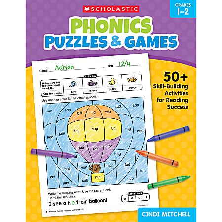 Scholastic Teaching Solutions Phonics Puzzles Games Activity Book ...