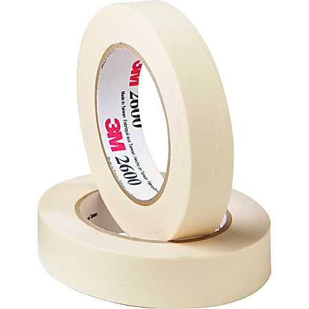 Highland Economy Masking Tape - 60 yd x 1"x 4.4 mil Thickness - 3" Core - Tan - Rubber Backing -  - 260024A