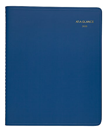 AT-A-GLANCE® Fashion Color Monthly Planner, 7" x 8-3/4", Blue, January to December 2020