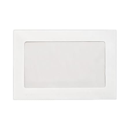 LUX #6 1/2 Full-Face Window Envelopes, Middle Window, Gummed Seal, Bright White, Pack Of 50