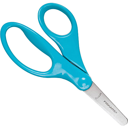 Fiskars 5" Blunt-tip Kids Scissors - 5" Overall Length Safety Edge Blade - Blunted Tip - Turqoise - 1 Each