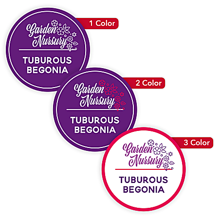 Custom Printed Outdoor Weatherproof 1, 2, or 3 Color Labels And Stickers, 2" Round Circle, Box of 250