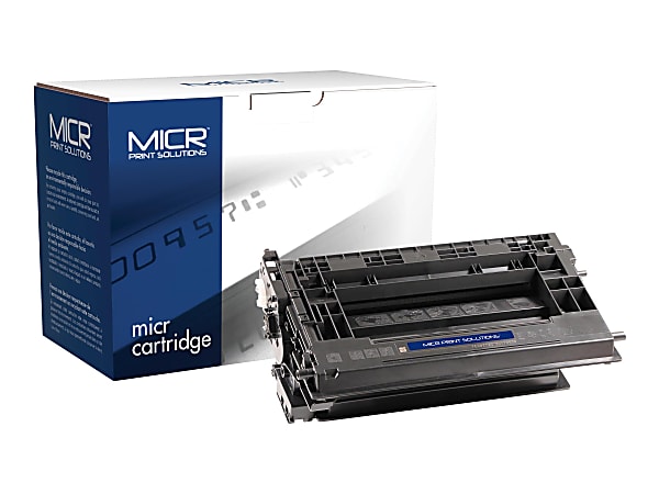 MICR Print Solutions Remanufactured Black MICR Toner Cartridge Replacement For HP 37A, MCR37AM