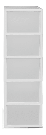 Inval By MQ Resin Storage Cabinets 5 Drawers 39 H x 13 W x 15 D
