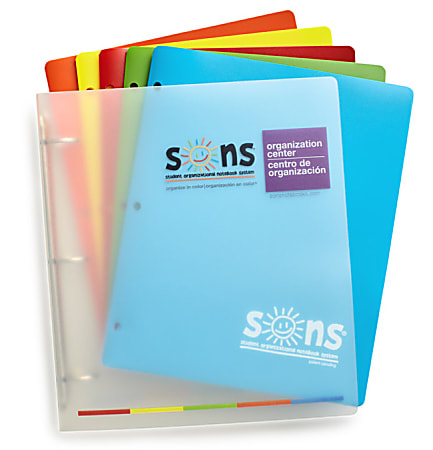 SONS System 3-Ring Binder, 1-1/2” Round, Multicolor