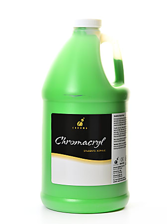Chroma Chromacryl Students' Acrylic Paint, 0.5 Gallon, Light Green