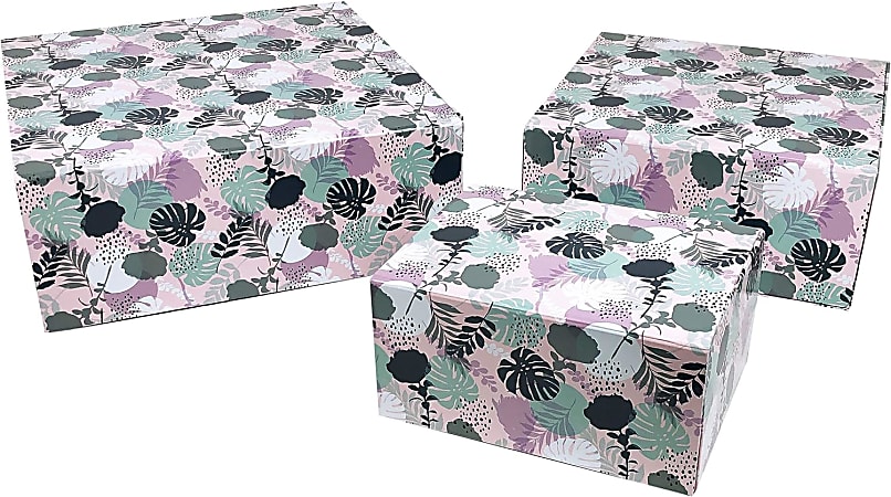 Snap N Store Storage Box, Pastel Florals, 3 PK