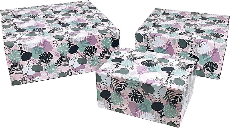 Storage Box, Pastel Florals, 3 PK