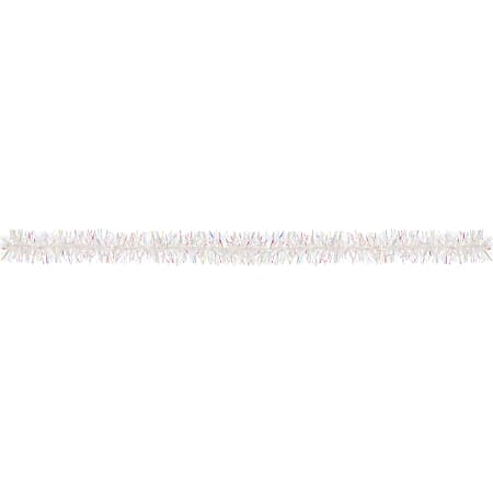 Amscan Christmas Giant Iridescent Tinsel Garland, 9', White