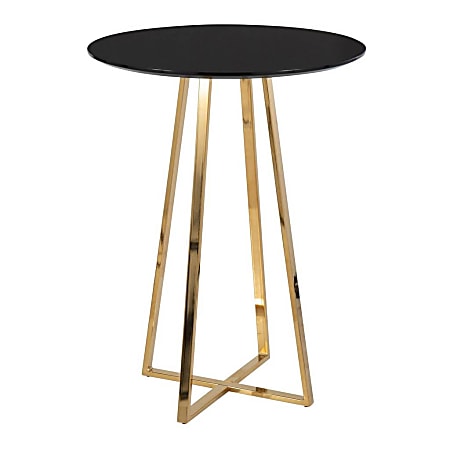 LumiSource Cosmo Canary Contemporary/Glam Counter Table, 36" x 27", Black/Gold