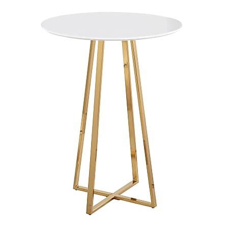 LumiSource Cosmo Canary Contemporary/Glam Counter Table, 36" x 27", Gold/Black
