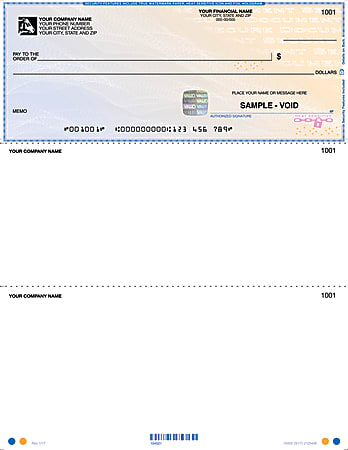 Custom High Security Laser Multipurpose Checks With Lines For Quicken®, QuickBooks®, Microsoft Money® And Simply Money® , Box Of 250