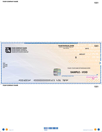 Custom Laser High Security Multipurpose Voucher Checks for Sage 50 U.S. and other Sage brands, 8-1/2" x 11", Box of 250