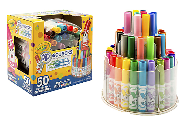 https://media.officedepot.com/images/f_auto,q_auto,e_sharpen,h_450/products/850470/850470_o03_58_8750_0_206_pip_squeaks_washable_markers_telescoping_marker_tower_50ct_h1/850470