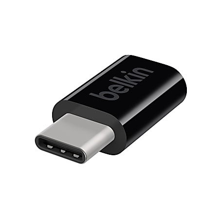 Belkin Micro USB to USB C Adapter for Samsung iPhone 15 and iPad Pro -  Office Depot