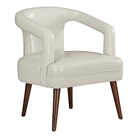 Office Star™ Mason Faux Leather Accent Guest Chair, Cream