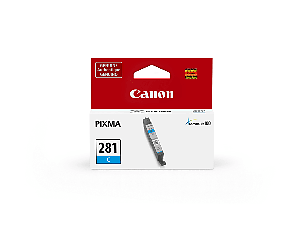 Canon® CLI-281 ChromaLife 100+ Cyan Ink Tank, 2088C001