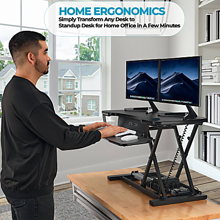 Power Pro Electric Adjustable Standing Desk Converter