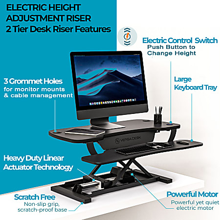 VersaDesk Power Pro Sit To Stand Height Adjustable Electric Desk