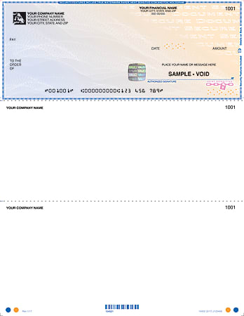 Custom High-Security Laser Multipurpose Checks For ACCPAC®/Simply Accounting®, 8 1/2" x 11", Box Of 250