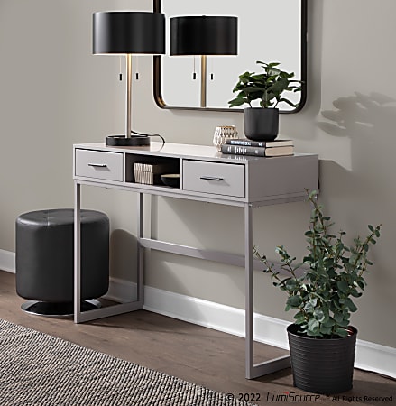 LumiSource Franklin Contemporary Console Table, 32”H x 43-1/2”W x 15-1/2”D, Gray