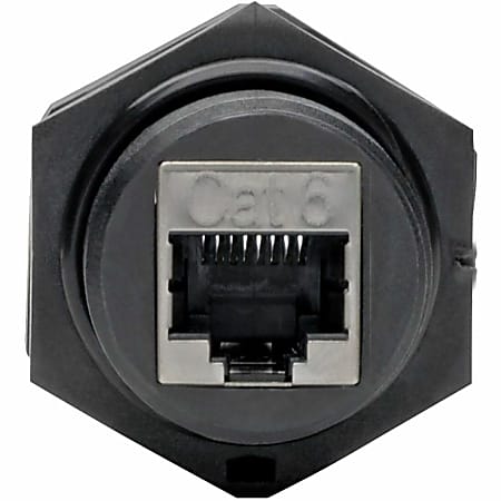 Eaton Tripp Lite Series RJ45 Bulkhead Coupler for Cat5/Cat6, Female to Female, Shielded, Industrial, Dust Cap - N206BC01IND