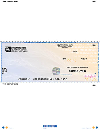 Custom Laser Multipurpose Voucher Checks, High-Security For Sage Peachtree®, 8 1/2" x 11", Box Of 250