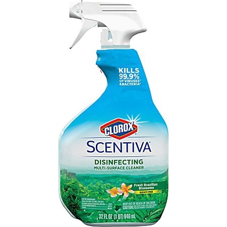 Clorox® Scentiva® Multi Surface Cleaner, Spray Bottle, Bleach Free, Fresh Brazilian Blossoms, 32 Ounces