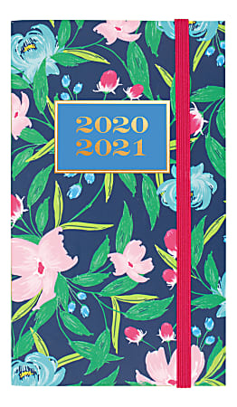 Emily Ley Simplified® 24-Month Pocket Planner, 3-1/2" x 6", Navy Floral, January To December 2020, EL300-021 
