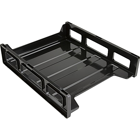 Business Source Front-Load Stackable Letter Tray - Desktop - Stackable - 25% Recycled - Black - Plastic - 1 Each Business Source Front-Load Stackable Letter Tray - Desktop - Stackable - 25% Recycled - Black - Plastic - 1 Each