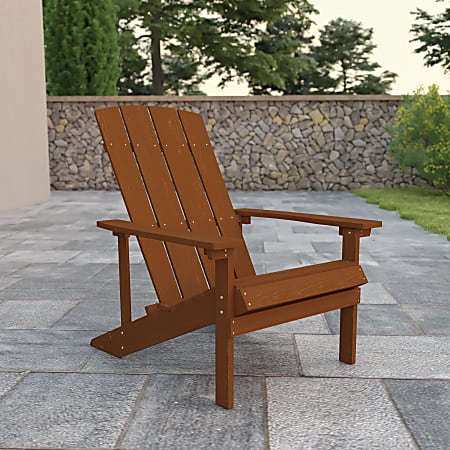 Flash Furniture Charlestown All-Weather Adirondack Chair, Teak