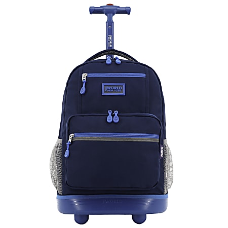 Blue rolling backpack clearance