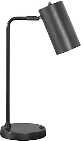 Monarch Specialties Santos Table Lamp, 18”H, Gray/Gray