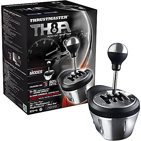 Thrustmaster TH8A Add On Shifter Cable USB PC PlayStation 4 PlayStation 3  Xbox One PlayStation 5 Xbox One X Xbox Series S Black Metallic - Office  Depot
