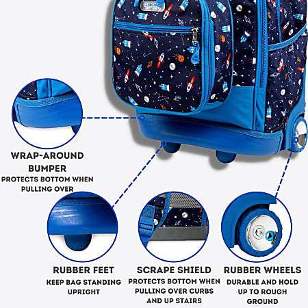 Jworld rolling backpack with lunch bag clearance