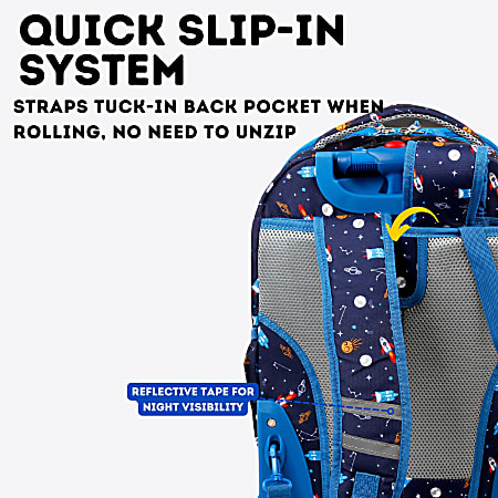 J World New York Kids Duo Rolling Backpack With Lunch Box