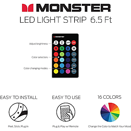 Monster LED Light Strip Remote Battery Replacement 